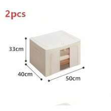 1 hộp đựng đồ bằng vải Oxford có thể gấp gọn, cửa sổ trong suốt dễ quan sát, dung tích lớn với vách ngăn, ngăn riêng cho quần và váy, thiết kế khóa kéo, chống bụi và ẩm, có thể gấp gọn để tiết kiệm không gian, thích hợp cho tủ quần áo và tủ đựng đồ. #Hộp đựng đồ trong tủ quần áo #Hộp đựng quần áo #Hộp đựng đồ có thể gấp gọn - trắng - Xem 14