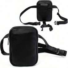 Women Fashion Leg Bag Sports Cycling Leg Bag PU Leather Portable Mini Thigh Bag For Outdoor Activity Snakeskin Pattern Thigh Bag Goth Fanny Pack Leg Purse For Cosplay Outdoor, Perfect For Music Festival Halloween Christmas Gift Q5GQ - 黑色 - 查看 5