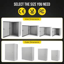 Caja Eléctrica Exterior Impermeable con Tapa Cerrable, Gabinete de Potencia Resistente para Jardín, Patio y Piscina - 16*12*8 - Ver 3