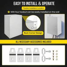 Caja Eléctrica Exterior Impermeable con Tapa Cerrable, Gabinete de Potencia Resistente para Jardín, Patio y Piscina - 24*16*12 - Ver 5