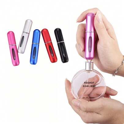 1 paquete Botella atomizadora de perfume reutilizable, difusor de fragancia portátil, caja de bomba de fragancia vacía mini, atomizador de perfume reutilizable de 5ml, botella atomizadora de perfume de viaje, herramienta de descarga de botella vacía de viaje.