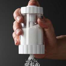 透明塑料盐瓶，可定量控制盐的用量，适用于厨房和家庭 - 彩色 - 查看 4