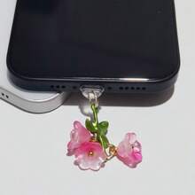 Fashionable & Elegant Floral Dust Plug, Lily Of The Valley Pendant Design, Suitable For Lightning/Type-C/Android, Charging Port Dust Plug To Protect And Beautify Your Smartphone/Tablet/Bluetooth Earphones Gifts For Mother, Family, Friends, Kids, Birthday, Holiday Phone Accessories Phone Charm - Multicolor - View 12