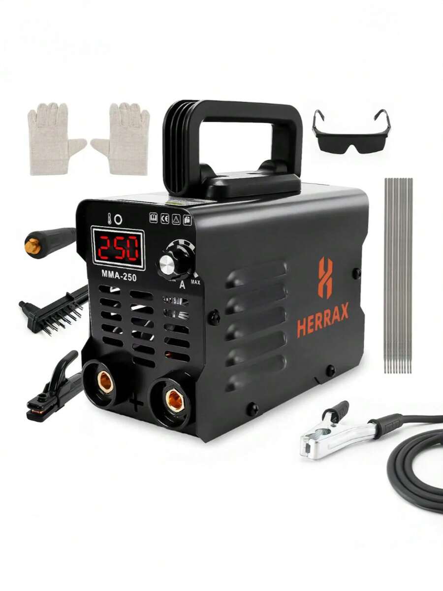 Herrax Mma-250 Mini Soldadoras Máquina Inverter Portatil Inversores - Negro - Ver 1