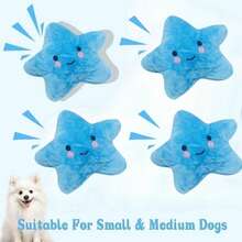 PETSIN Bộ 4 búp bê thú nhồi bông hình cún con có âm thanh, búp bê gặm dễ thương dành cho chó nhỏ, nhiều kiểu dáng khác nhau. - Nhiều màu - Xem 6