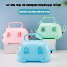 1pc Hamster Cage, Cute Car Design With Side Windows And Water Bottle, Suitable For Hamsters, Guinea Pigs And Other Small Pets