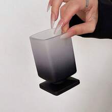 Premium Matte Black Square Cups, Small Stemware Glasses, Glass Cups, Wine Glasses, Cocktail Glasses, Champagne Flutes, Whiskey Glasses, Bourbon Specific Glasses - Black - View 6