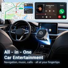 Wired To Wireless CarPlay & Android Auto Adapter, 2-In-1 Mini USB-C Car Mirroring Adapter Compatible With IPhone And Android, Stable And Fast Connection, Plug And Play Design - M2 - View 2