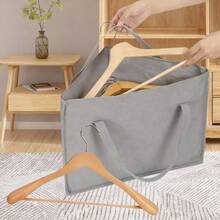 1pc Non-Woven Fabric Triangular Hanger Storage Bag, With Bottom Support Pad, Sturdy , Can Hold Up To 40 Hangers Of Different Sizes, Suitable For Wardrobe, Drying Rack, And Home Storage - Multicolor - View 4
