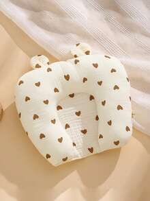 1个可爱小熊兔子造型婴儿定型枕，0-6个月，透气，新生儿头部定位枕，四季皆宜