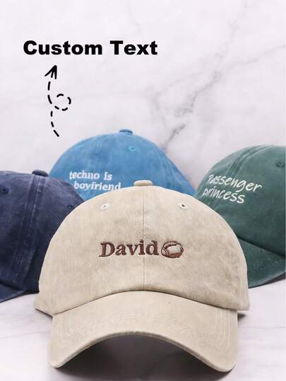 Customized Embroidered Hats, Personalized Dad Hats, Embroidered Logo Baseball Caps, Customized Hats, Single Party Hats, Unisex