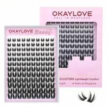 Manga Lash Clusters, BUNNY 8-18 Natural Anime Eyelash Clusters With Spikes, 120pcs CC Curl Fairy Individual Lashes Clear Band Wispy Cluster Eyelashes Extensions For Party, Cosplay,38507536 - Viva La Leopard - Xem 1