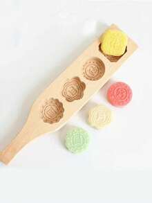 3D木质月饼模具，饼干烘焙模具，糕点模具 - 彩色 - 查看 5