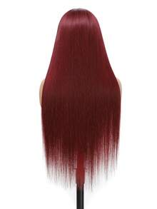 8-34英寸波波头假发，人发混纺巴西发，13x4蕾丝前额，200%密度，预先拔毛，高清蕾丝短假发，酒红色，直发，漂白发结，BUG#色假发，女士假发 - SBUG/99J - 查看 14