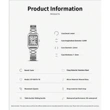 Đồng hồ Casio nữ mặt vuông LTP-V007D-7B, vỏ kim loại mỏng 7.5mm, dây đeo thép không gỉ, mặt số La Mã, mặt kính khoáng và khóa gập - Đồng hồ đeo tay thanh lịch kiểu retro phù hợp cho đeo hàng ngày/công sở. - Một cỡ - Xem 9