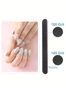 1/5/10/25/50/100 片装指甲锉，100/180 目指甲锉和抛光块，专业双面砂纸美甲工具，适用于亚克力指甲 - 彩色 - 查看 5