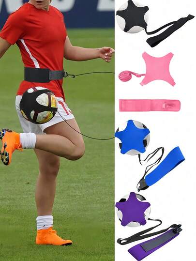 1 pieza Equipo auxiliar de entrenamiento de voleibol, disponible en varios colores (balón no incluido), adecuado para práctica individual, incluye entrenador de punta y movimiento de brazo, correa ajustable para la cintura del balón, adecuado para principiantes de voleibol y fútbol, práctica de control del balón