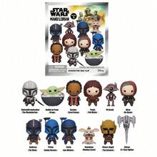 StarWars Móc khóa túi bí ẩn Star Wars được cấp phép chính thức (1 chiếc) - Mô hình xốp 3D, hộp bí ẩn, móc khóa túi, móc kéo khóa, phụ kiện ba lô, đồ chơi sưu tầm, quà tặng - Mandalorian Grogu Greef Karga Peli Motto Pit Droid Bo-Katan Paz Vizsla Koska Reeves Axe Woves Kowakian Monkey Lizard The Armorer N-1 Starfighter - Nhiều màu - Xem 3