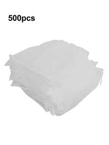 50-1000个白色厨房水槽滤网袋 - 一次性网状排水过滤器，采用细网布制成，可重复使用，弹性垃圾网防止堵塞，适用于水槽、浴室水槽、洗脸盆和地漏，厨房水槽排水过滤器，厨房必备品 - 白色 - 查看 15