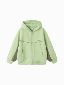 Balabala 儿童休闲外套，男女通用百搭春季外套 2026 - 黃綠 - 查看 4