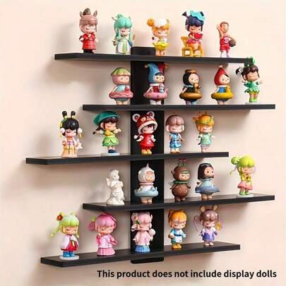 1pc Wall Mounted Decorative Shelf, Minimalist Modern Wall Hanging Display Rack For Dolls, Collectibles, Bedroom