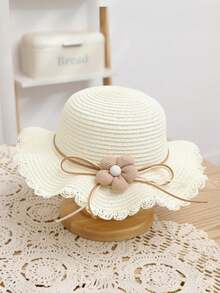 3pcs/Set Kids Summer Sun Hat, Bag & Sunglasses Set, Girls Beach Straw Hat, Woven Sun Hat - 3pcs - View 6