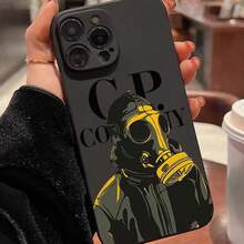 Cube Design Phone Case For Men, Shockproof Protective Fashion Mask Cover Compatible With IPhone 15 Series & More, Perfect Gift Idea - Black - View 5