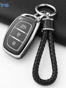 适用于现代 Creta Ix35 Ix45 I10 I30 I40 Tucson Santa Fe Rena Sonata Elantra 的 4 键 TPU 汽车智能钥匙保护套配件 - 現代A款 - 查看 6