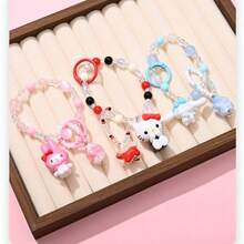 Sanrio 1个三丽鸥肉桂狗挂饰，手机挂件，包包挂件钥匙扣，Melody KITTY娃娃串珠链挂件 - 彩色 - 查看 6