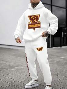 Washi-Ngton Commanders Casual Hoodie Jogging Sweatpants Tracksuit Set, Football Team Men's Tracksuit Set, Men's Game Day Hoodie Set - 彩色 - 查看 1