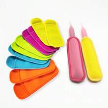 12pcs Waterproof Popsicle Sleeves, Candy Color Ice Cream Stick Holders, Ice Pop Protectors