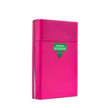 1个新款创意时尚加长超薄香烟盒，带滑动盖，轻便塑料香烟收纳盒，防潮，抗压，多种颜色可选 - 彩色 - 查看 6