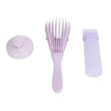 Juego de Peine para Peinar con Botella Aplicadora de Peine para Raíces Cepillo Masajeador para el Cuero Cabelludo y Cepillo de Paleta para Peinar el Cabello y la Barba Rizar - como en la foto - Ver 4