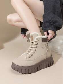 Women's Comfortable Hiking Boots Casual Fashion Outdoor Shoes, Women's Fashion Ankle Boots, Classic Women's Short Boots, Riding Boots - 棕色 - 查看 3