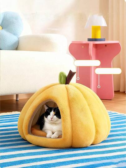 4-Season Enclosed Pet Bed, Warm For Winter, Provides Safety & Comfort For Cats & Dogs, Pet Supplies, Cat/Dog Bed Mat