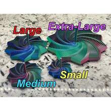 Expanded Sensory Fidget Star With Handle - Very Satisfying Sight And Sound With Hypnotizing Visual Fidget Toy - Xanh lam - Xanh lục - Tím - Xem 2