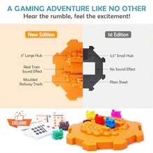 Yinlo - Juego de Domino Tren Mexicano Juego de Domino Doble 12: Puntos de Colores Hub con Efecto de Sonido de Tren Real Bloc de Puntuacion y 9 Trenes de Colores Juego de Domino de 91 FichasDiversión infantil, juegos felices, imprescindibles para los niños - Puntoconcubetanaranja - Ver 3