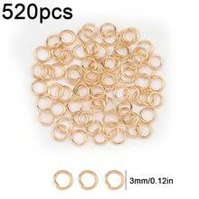 35/40/100/110/140/170/170/520pcs Iron Closed Jump Rings For DIY Jewelry Making, Beading Craft Supplies