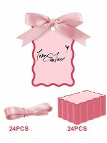 1/48pcs/Set Fan-Shaped Name Cards With Ribbon, DIY Wedding Table Number Cards, Wedding Party Decoration - Multicolor - View 12