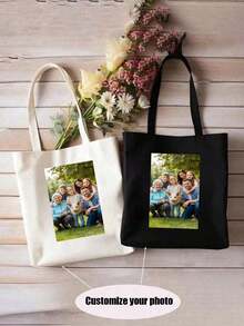 Customized Canvas Bag, Personalized Tote Bag,Tailor With Your Favorite Image, Foldable, Large Capacity&Lightweight, Stylish Versatile,For Women, School Bag/College Backpack Ideal Gifts For Her Women, For Outdoors/Outings/Travel/Hiking/Stadium/Sports/Climbing,For Business/Commute/Work/Office,Travel - Multicolor - View 2