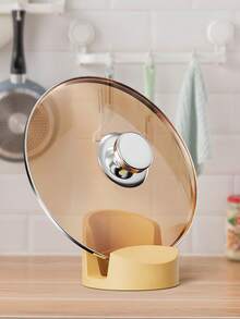 1个米色汤匙，锅盖架，一体式收纳架，家用厨房炉灶收纳架，砧板，蔬菜板架，整理收纳 - 彩色 - 查看 8