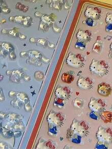 Cute Cartoon 3D Bubble Stickers, Kawaii Stickers For DIY Scrapbooking, Notebook, Laptop, Phone, Toys, Gifts - Multicolor - View 2