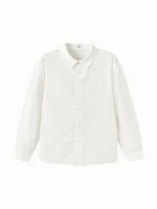 Balabala Baby Boys' Long Sleeve Shirt, Cotton Fashion Spring Top 2026 - Original White - View 4
