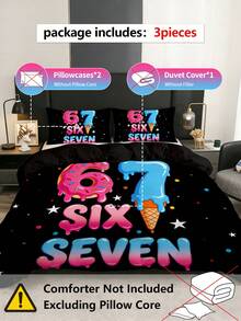 3-pack påslakanset med 6 och 7 stycken (innehåller: 1 st. dragkedja + 2 st. örngott, inlägg ingår ej), polyestertyg, mjukt och bekvämt sängkläderset, lämplig för sovrum eller studenthem (pojkar/flickor), semestercamping och resor, maskintvättbar - Multifärgad - Visa 10