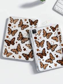 这款精致可爱的豹纹蝴蝶双面亚克力水晶透明后盖具有防震功能，适用于第7代、第8代（10.2英寸）和第10代iPad。它内置笔槽，并支持睡眠/唤醒功能。是节日和新年礼物的理想之选。 - 彩色 - 查看 2