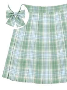 Women Skirts - 綠色A - 查看 4