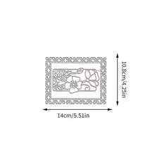 创意花卉金属切割模具，DIY剪贴簿相册和压花模板，贺卡制作工具，卡片纸切割工艺品，礼品卡制作模板模切。 - 銀色 - 查看 10