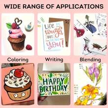 Double-Ended Colored Markers, 1/30/36/40/48/60/80/100/120/168 Color Stationery Set, Suitable For Adult Artists Painting, Coloring, Sketching And Creation. Christmas, Birthday And Gift