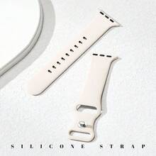 Soft Silicone Sport Band Compatible For Watch Bands Women Men, Waterproof  Strap Fits 38mm 40mm 41mm 42mm 44mm 45mm 46mm 49mm Watch Ultra 3/2/1 And Series 11/10/9/8/7/6/5/4/3/SE,42mm(Series321)/44mm/45mm/46mm/49mm,Starlight - 星光 - 查看 4