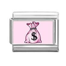 1件DIY照片模块化手链，饰有爱心、花朵、樱花眼元素，适合圣诞节、新年、万圣节、情人节等场合，不锈钢材质，都市休闲风，圣诞节和万圣节必备单品，本地特色，实用时尚，圣诞风格，派对穿搭指南，圣诞礼物，圣诞家居装饰，复古夏季，优雅装扮，万圣节配饰，适合作为送给朋友/情侣的派对礼物。